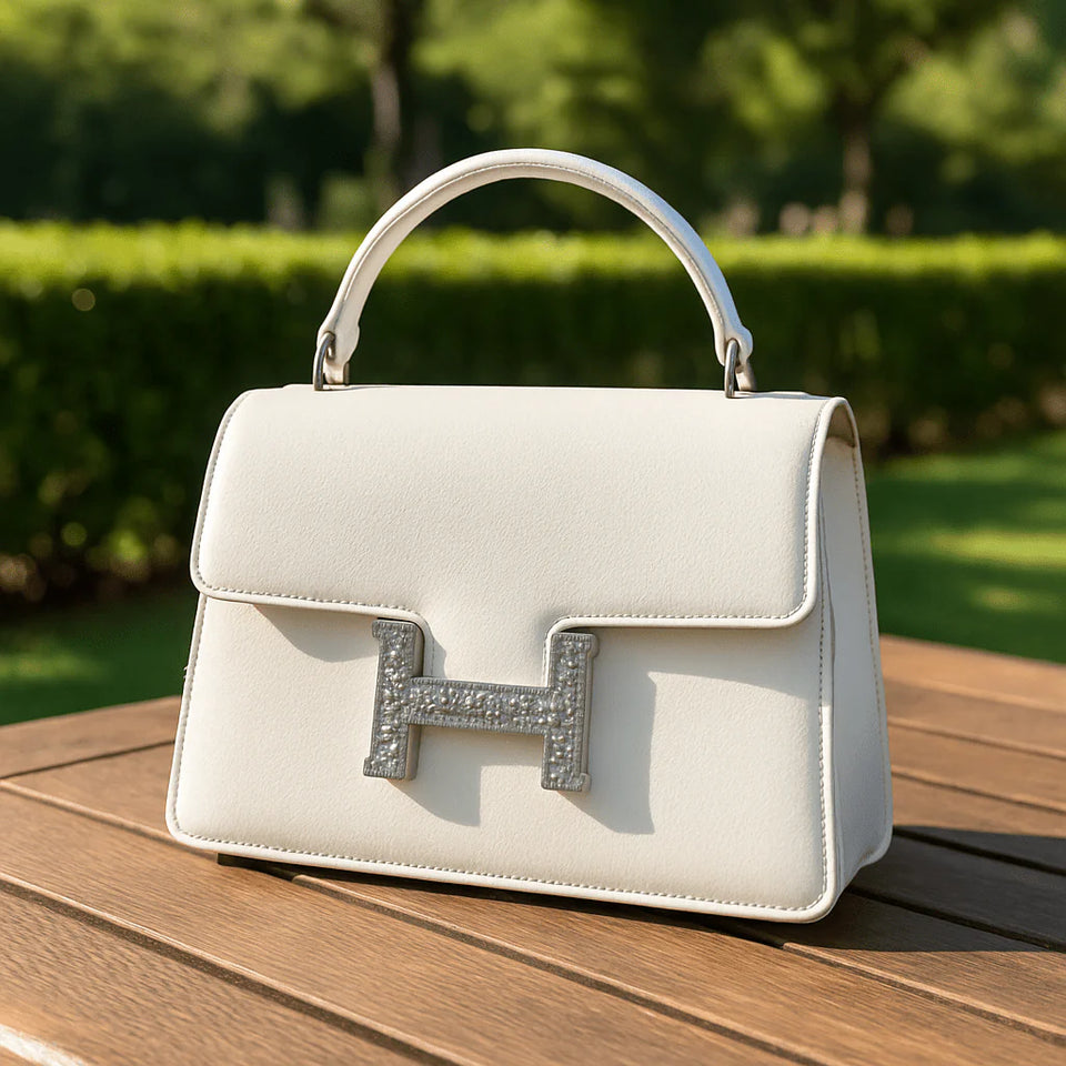 Elegant Structured Top-Handle Bag
