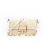 French Minority Textured Shoulder Cowhide Crossbody Bag