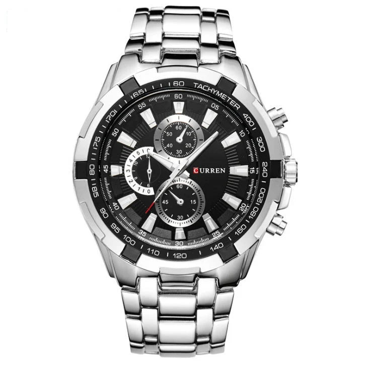Men's Watch Business Steel Belt Quartz Watch